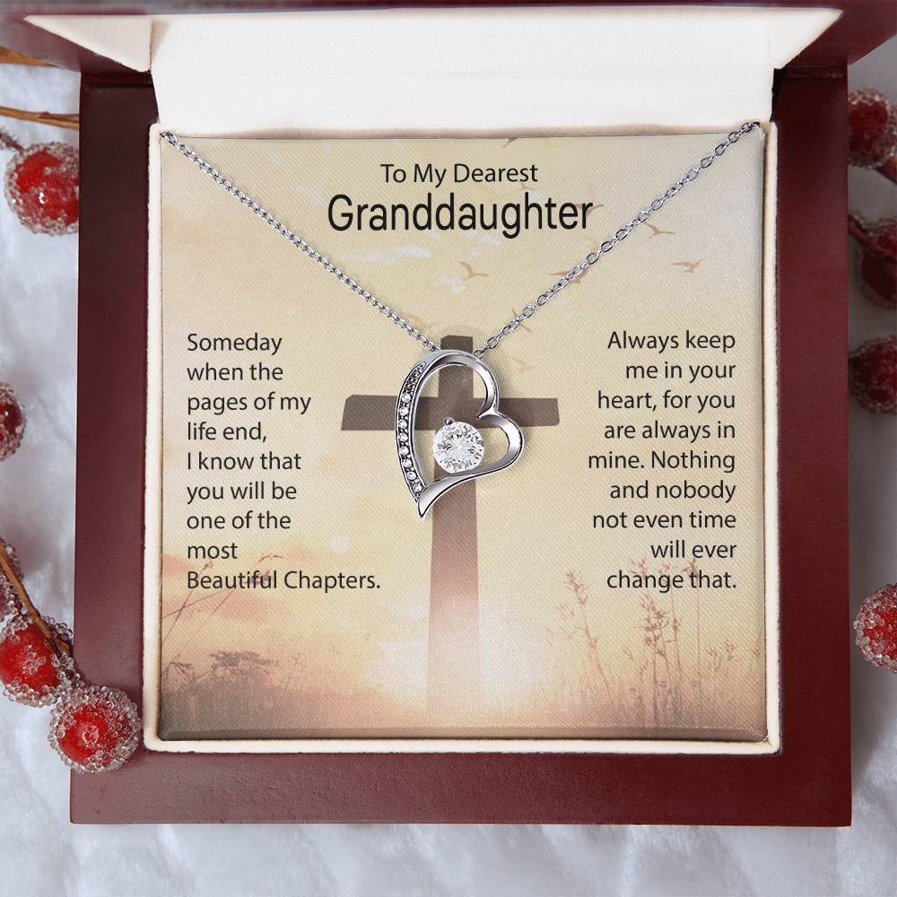 To My Granddaughter "Always Keep Me In Your Heart" Necklace