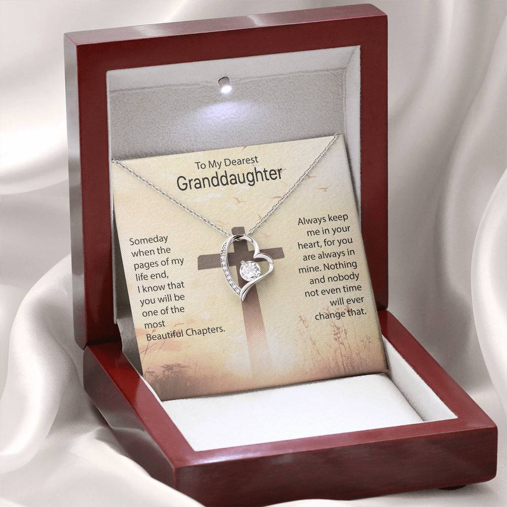 To My Granddaughter "Always Keep Me In Your Heart" Necklace