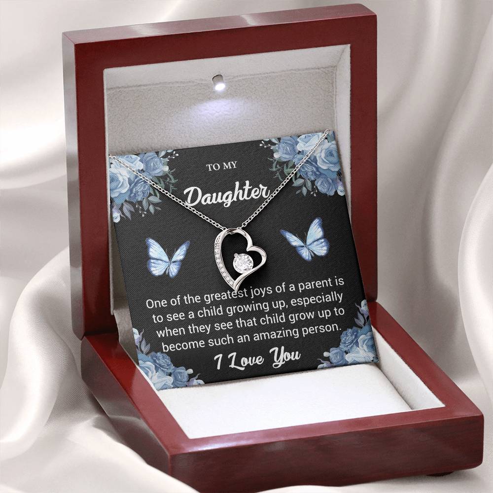 To My Daughter "One Of The Greatest Joys" Heart Necklace