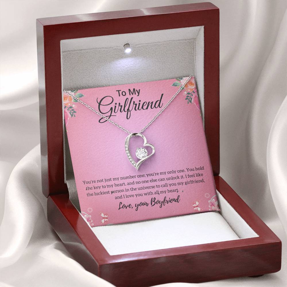Gift For Girlfriend "You're My Only One" Heart Necklace