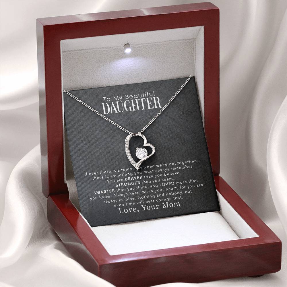 To My Beautiful Daughter "You Are Braver Than You Believe" Necklace