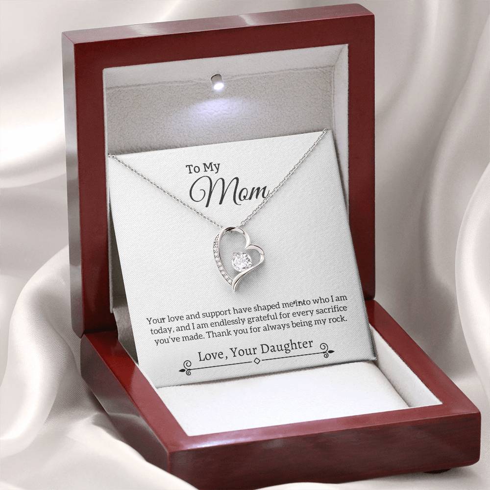 Gift For Mom "You Are My Rock" Heart Necklace