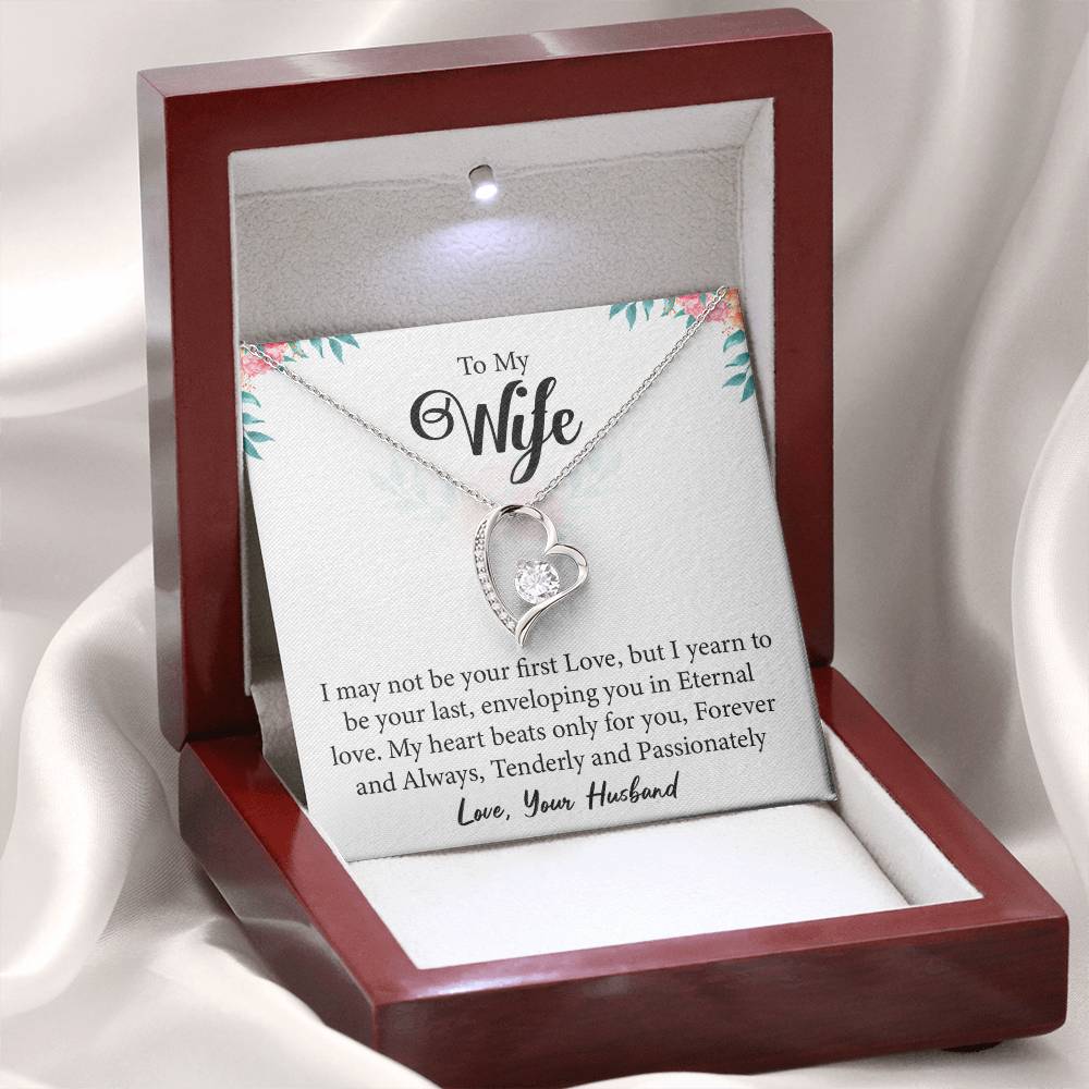 To My Wife "Forever And Always" Heart Necklace