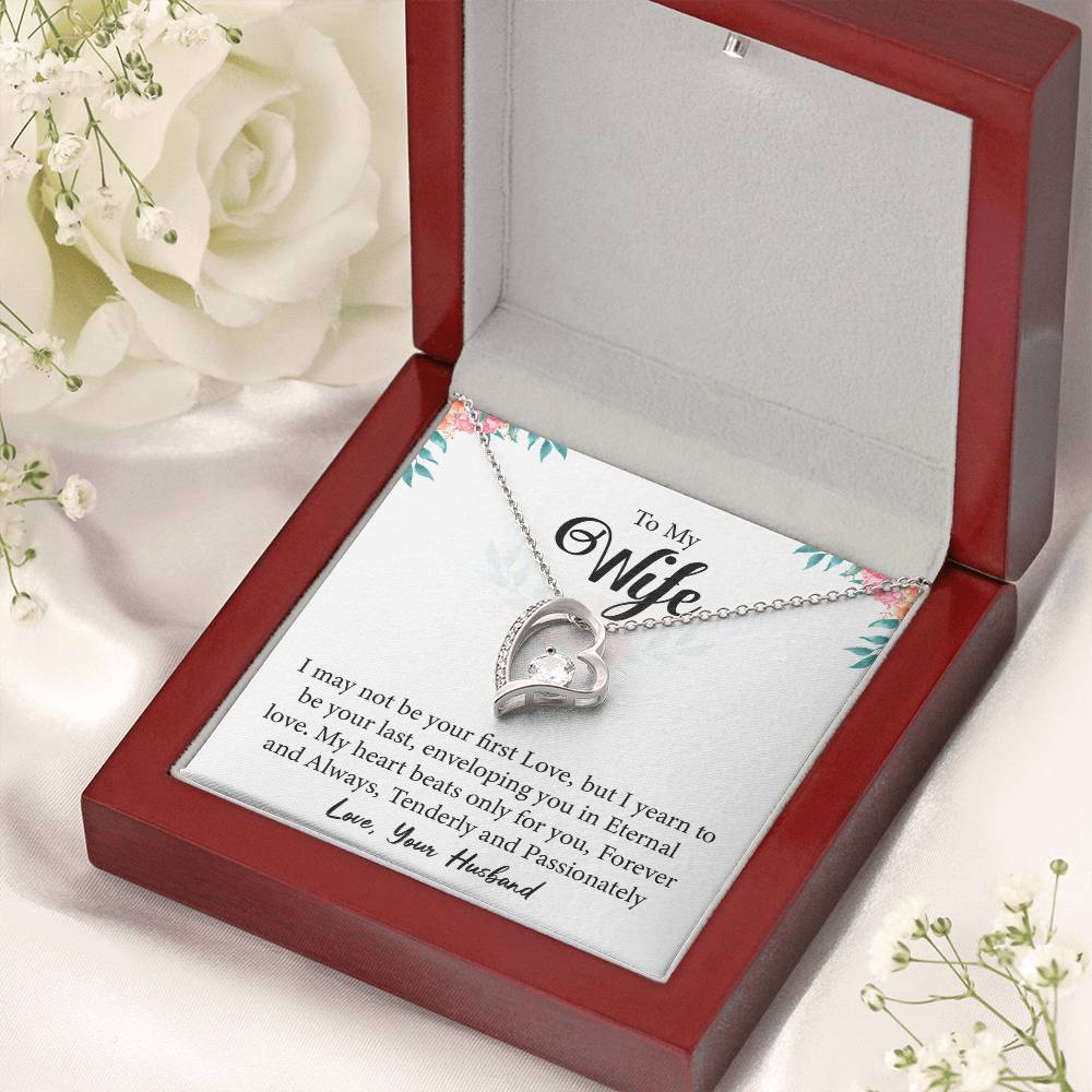 To My Wife "Forever And Always" Heart Necklace