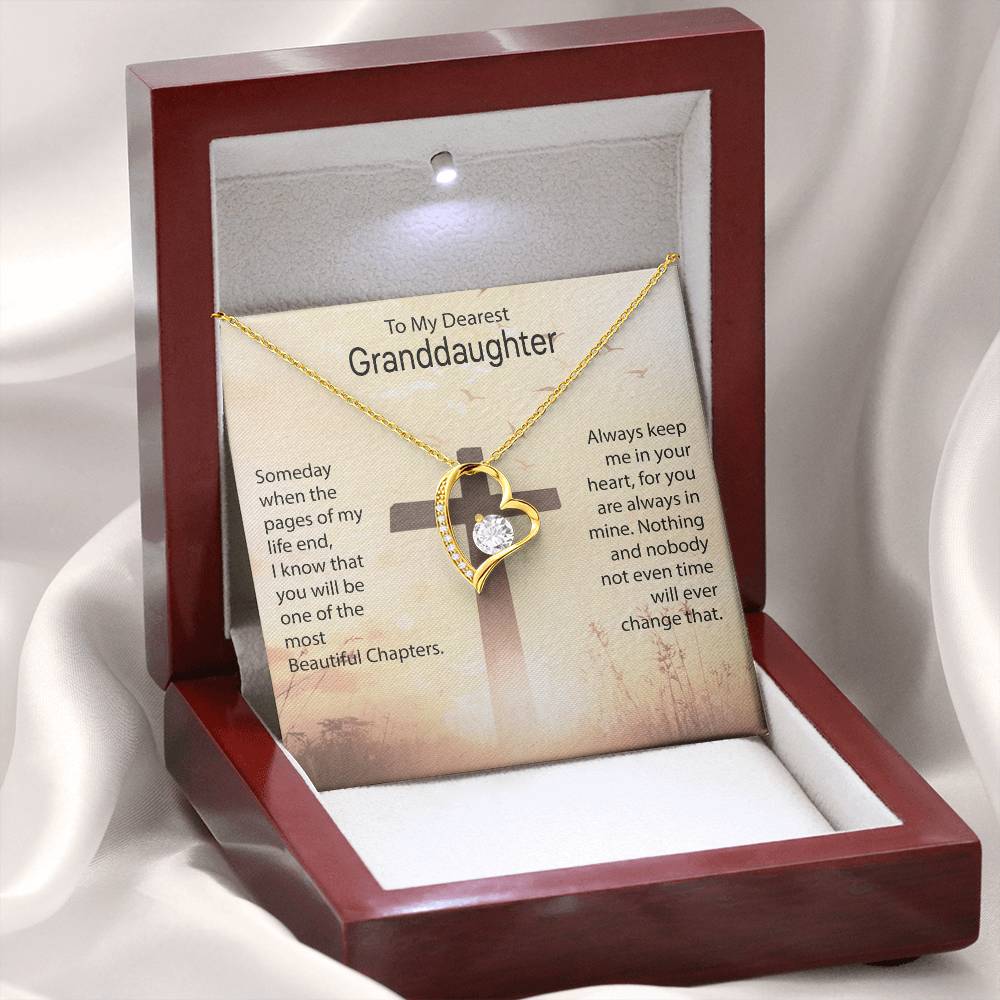 To My Granddaughter "Always Keep Me In Your Heart" Necklace