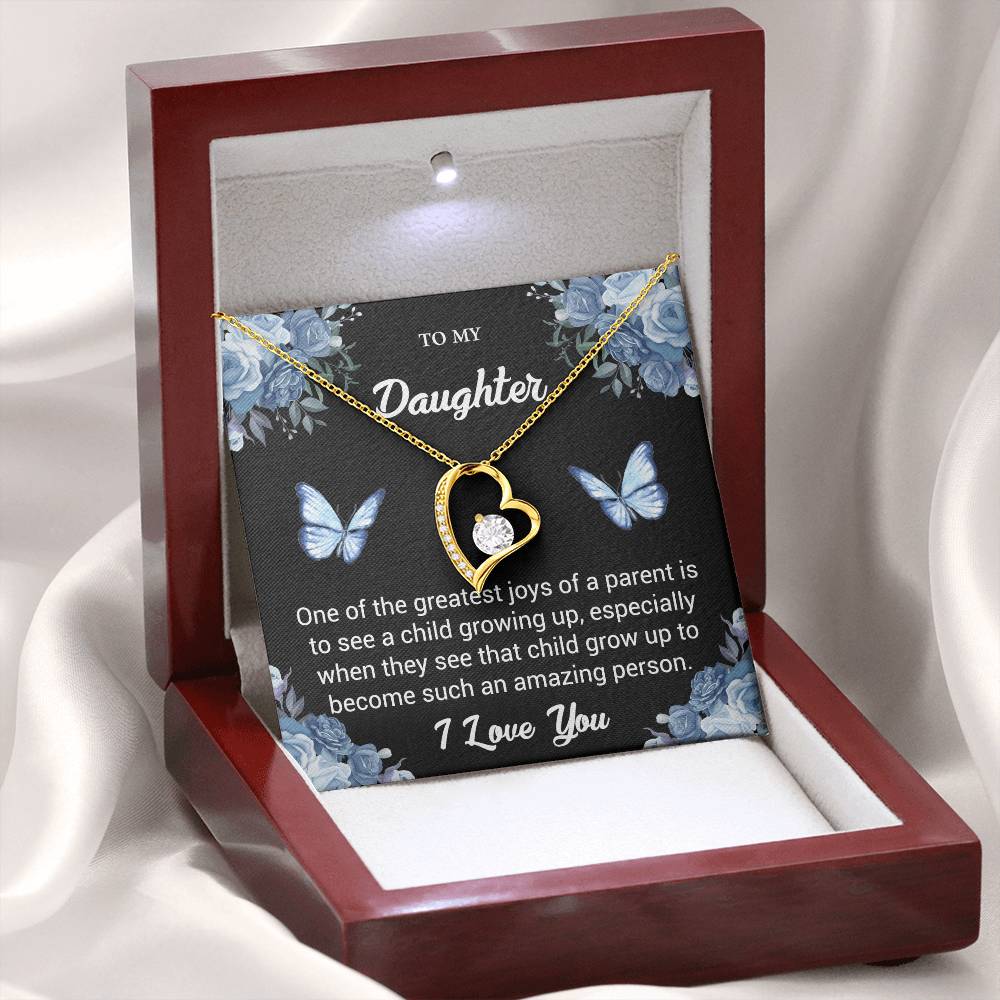 To My Daughter "One Of The Greatest Joys" Heart Necklace