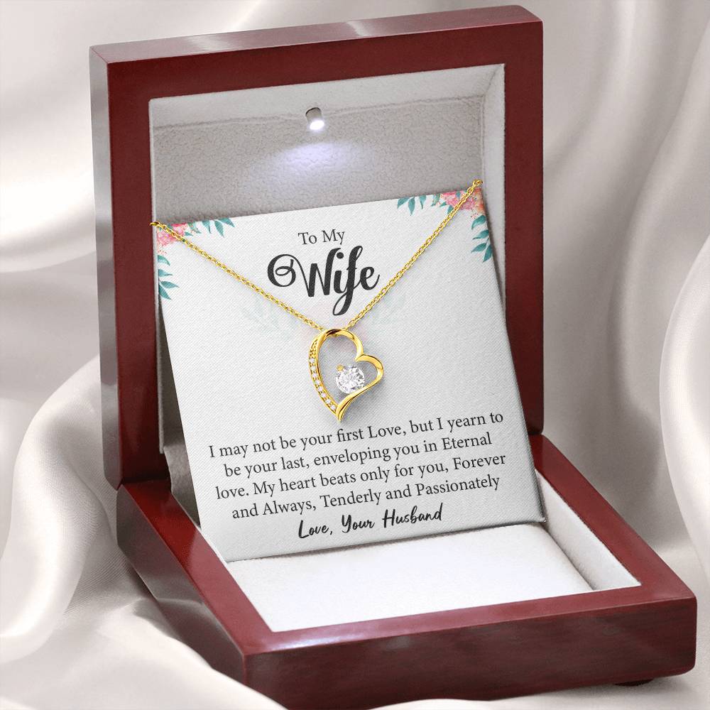 To My Wife "Forever And Always" Heart Necklace