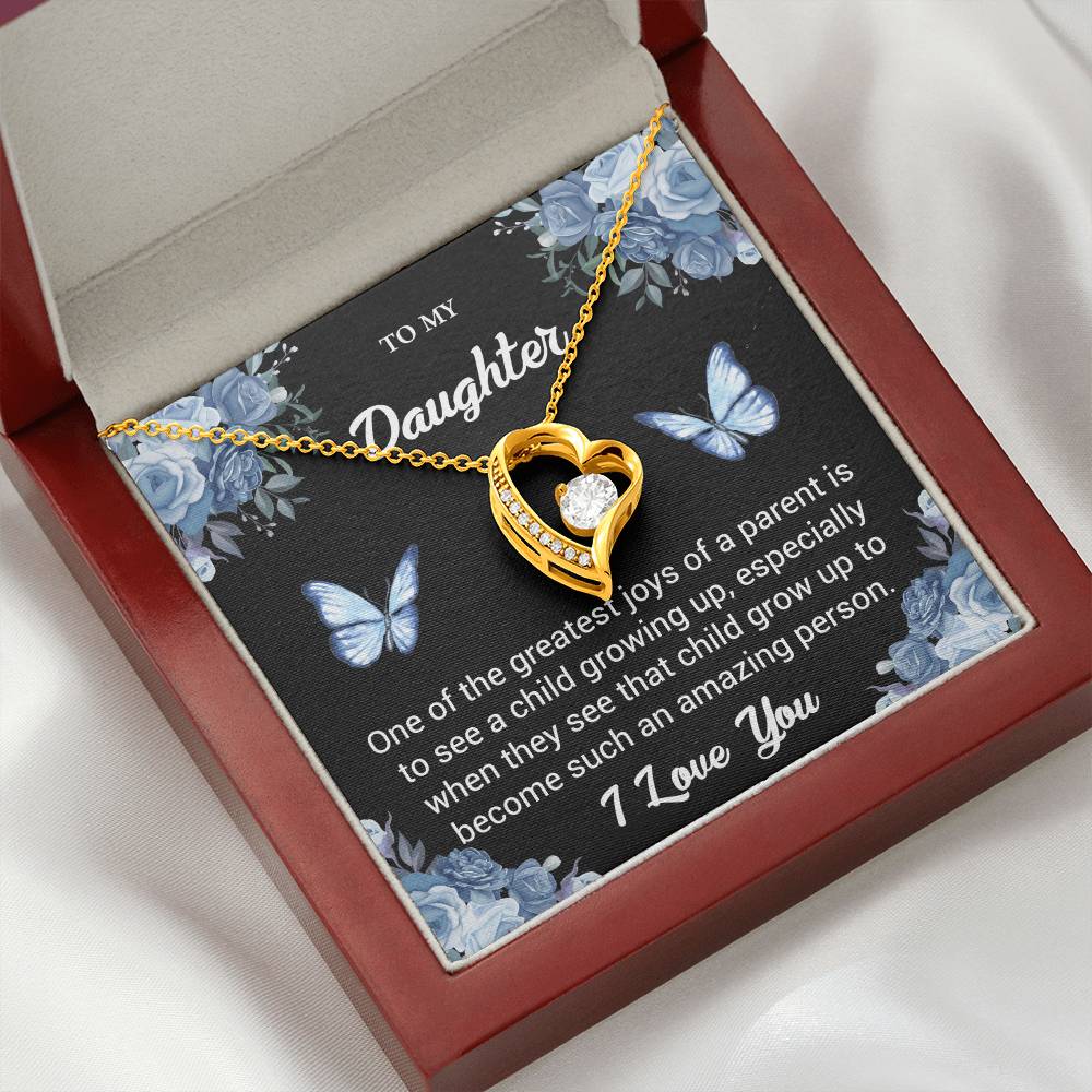 To My Daughter "One Of The Greatest Joys" Heart Necklace