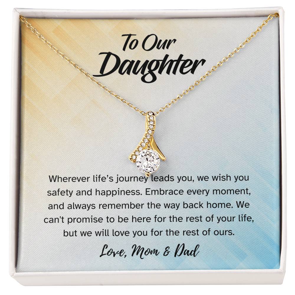 Gift For Daughter "We Wish You Happiness" Necklace