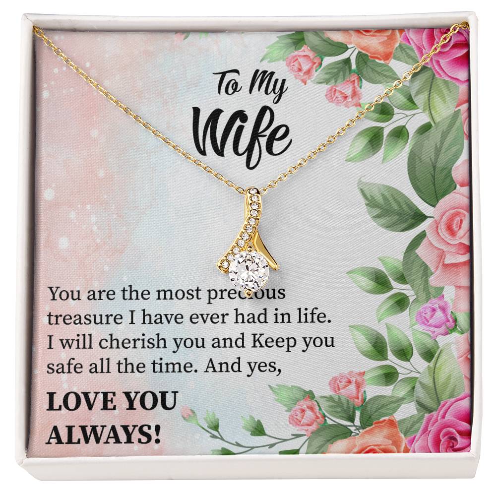 To My Wife "You Are The Most Precious Treasure" Necklace