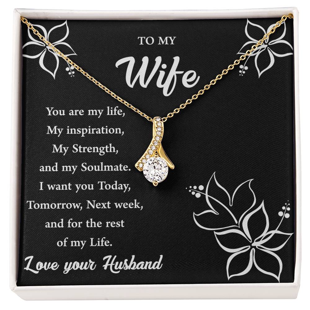 To My Wife "You Are My Strength" Necklace