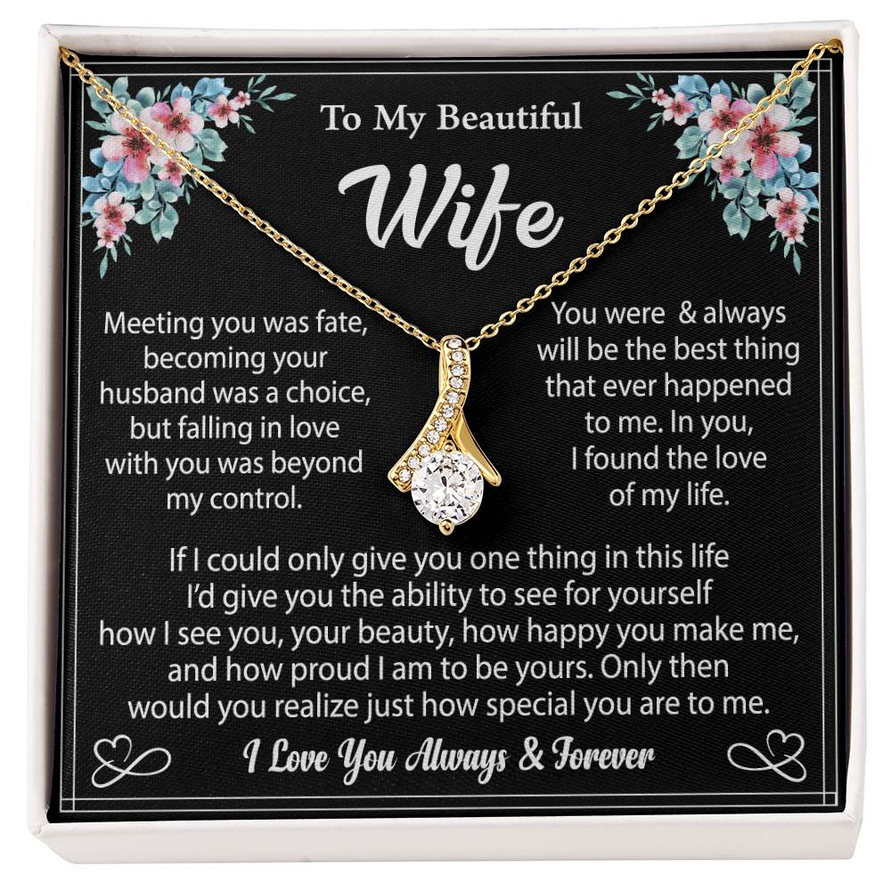 To My Wife "I Love You Always And Forever" Necklace
