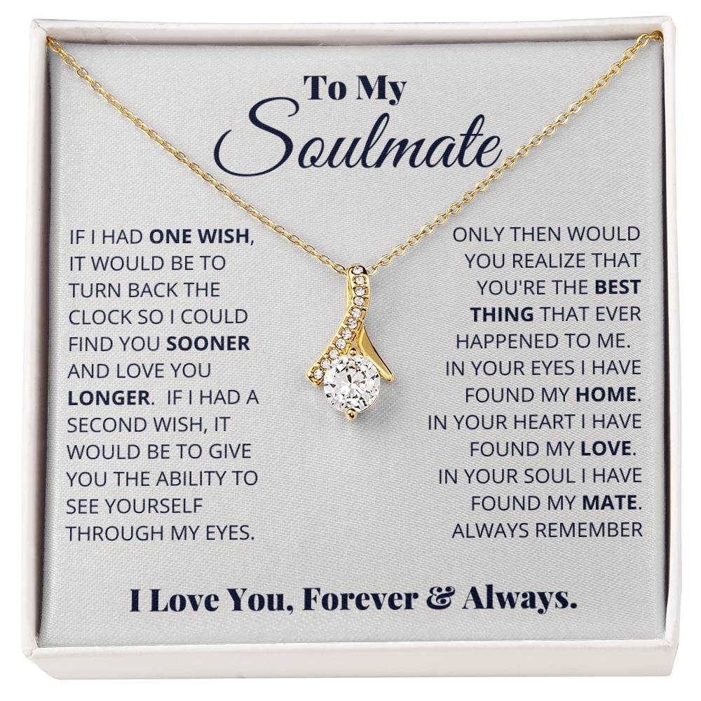 To My Soulmate "I Love You, Forever & Always" Necklace