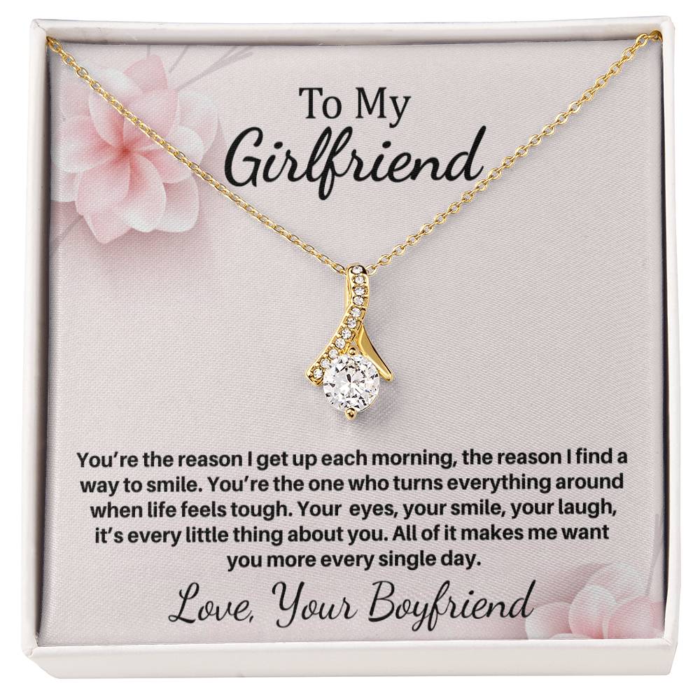 Gift For Girlfriend "You're The Reason" Necklace