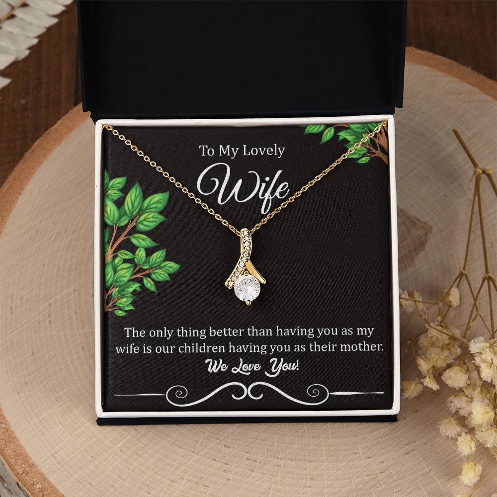To My Lovely Wife "We Love You" Necklace