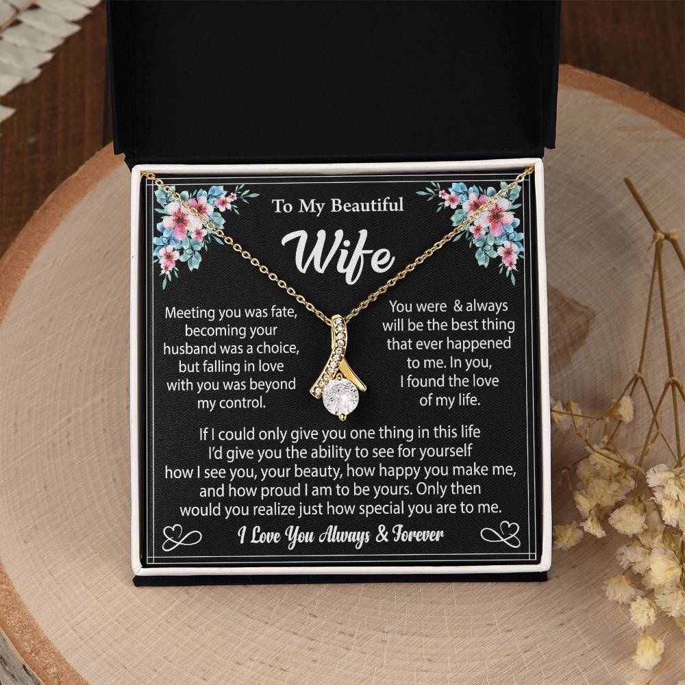 To My Wife "I Love You Always And Forever" Necklace