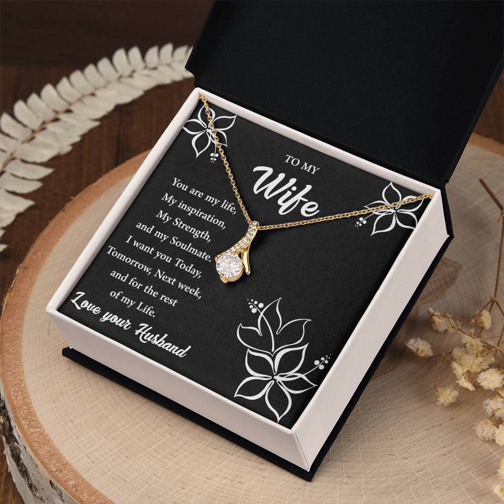 To My Wife "You Are My Strength" Necklace