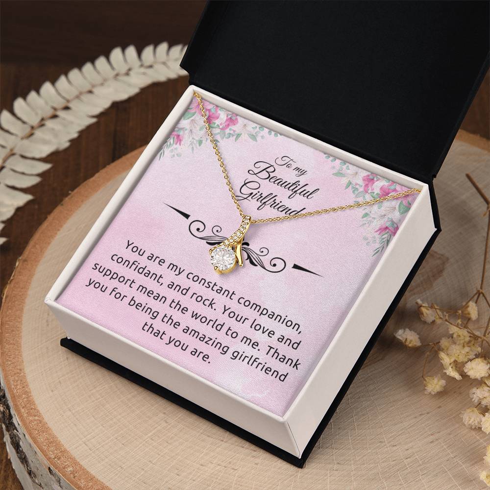To My Girlfriend "Your Are My Rock" Necklace