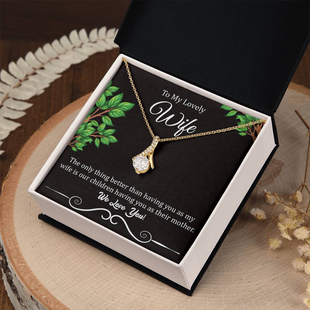 To My Lovely Wife "We Love You" Necklace
