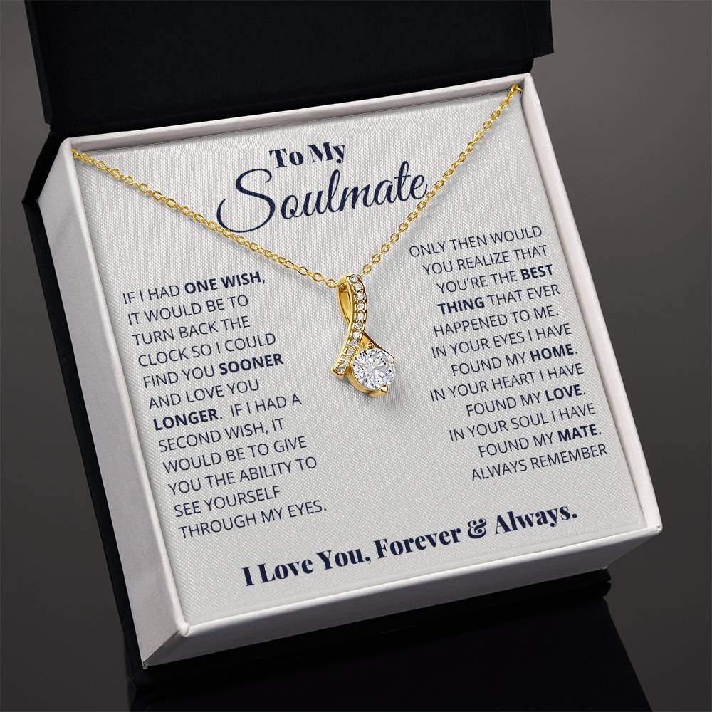 To My Soulmate "I Love You, Forever & Always" Necklace
