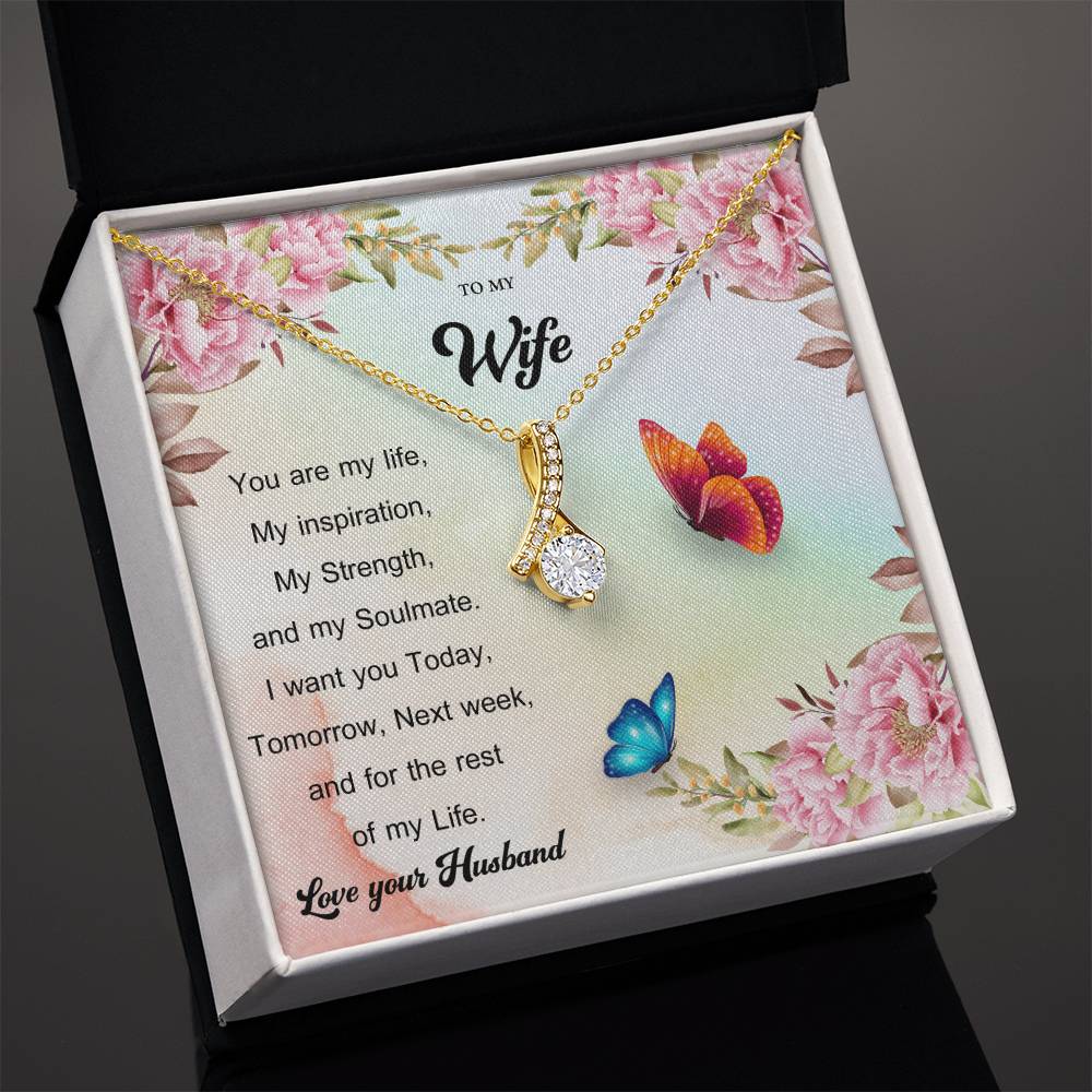 To My Wife "You Are My Life" Necklace
