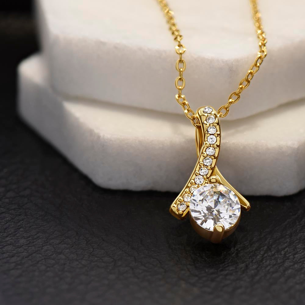 To My Wife "I Realize How Lucky I am" Necklace