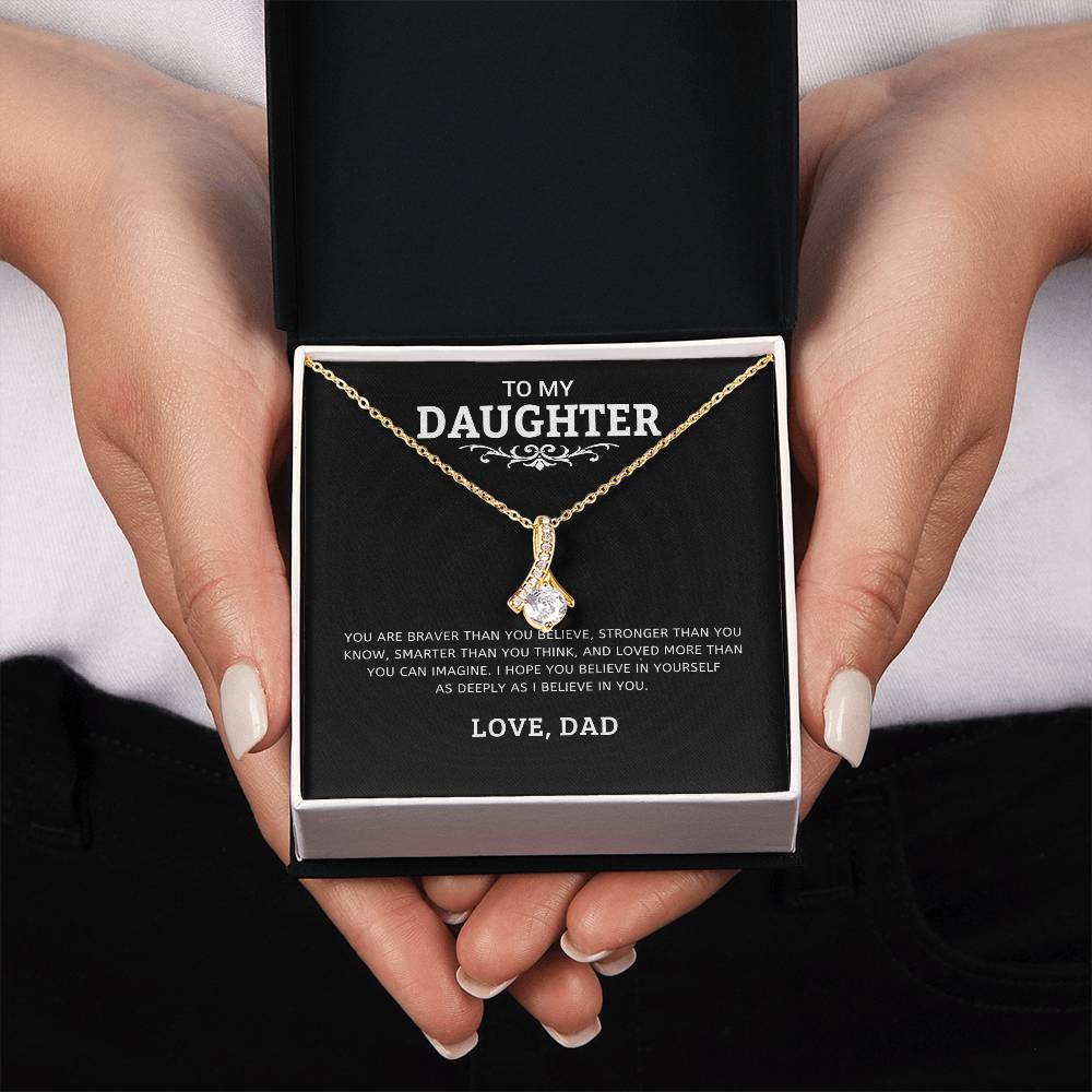 To My Daughter "I Believe In You" Necklace