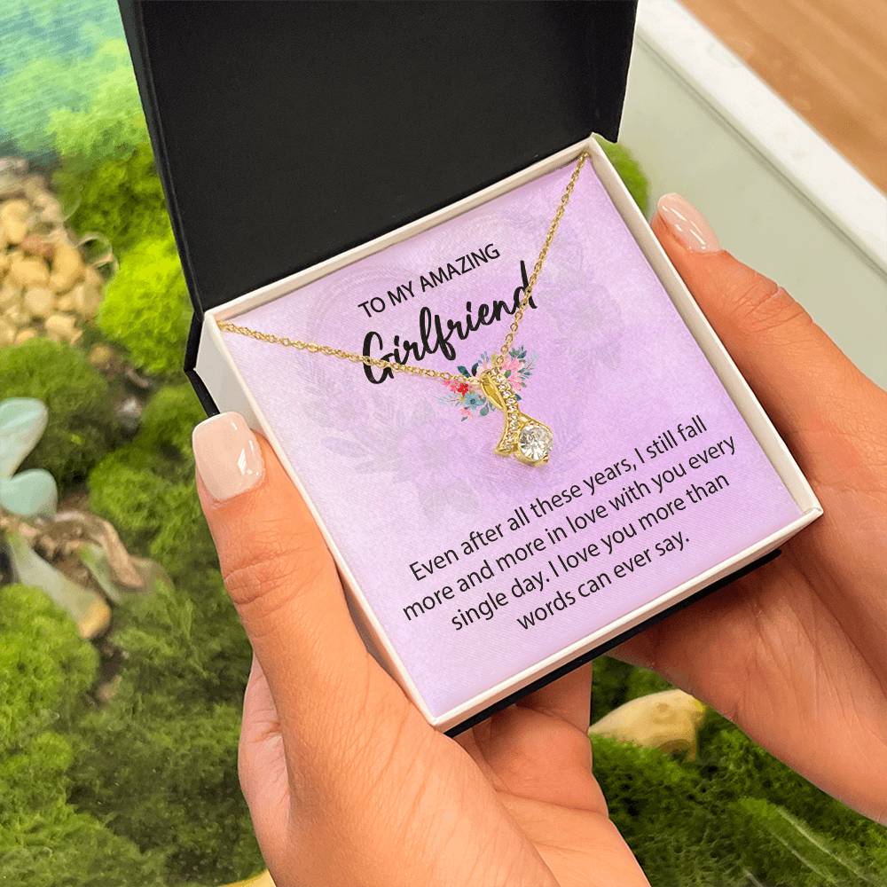 To My Girlfriend "I Love You" Necklace