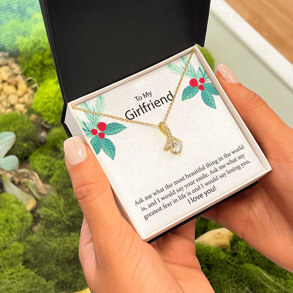 To My Girlfriend "The Most Beautiful Thing In The World" Necklace