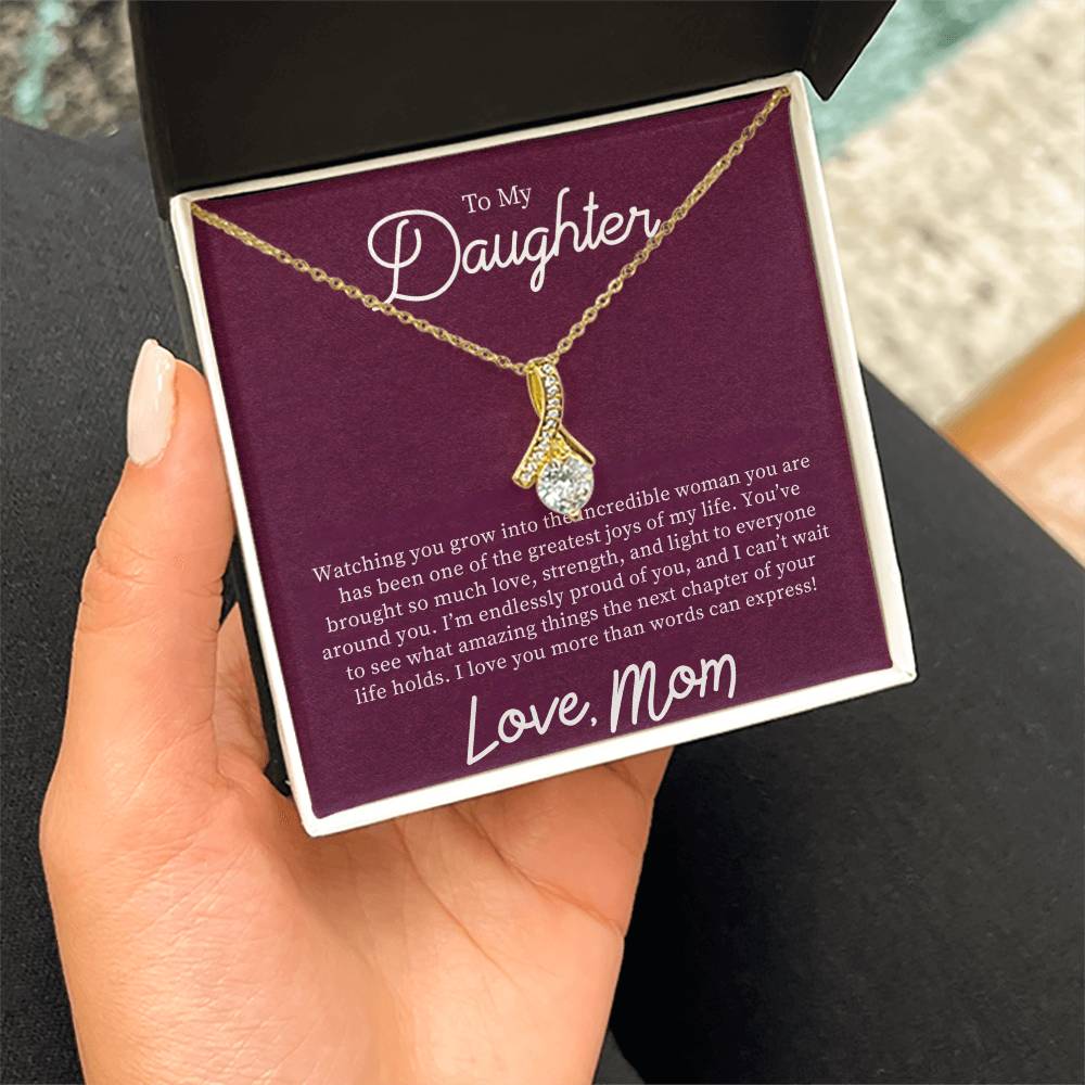 To My Daughter "I'm Endlessly Proud Of You" Necklace