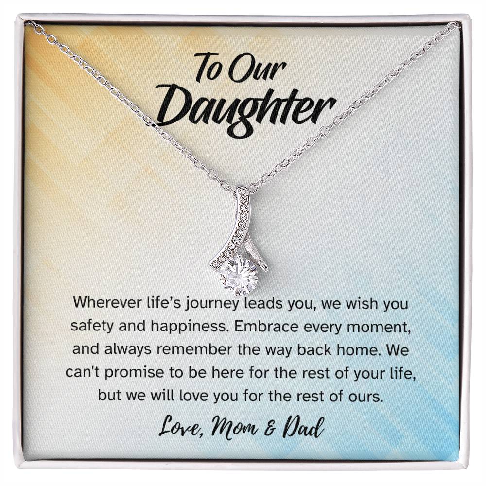 Gift For Daughter "We Wish You Happiness" Necklace