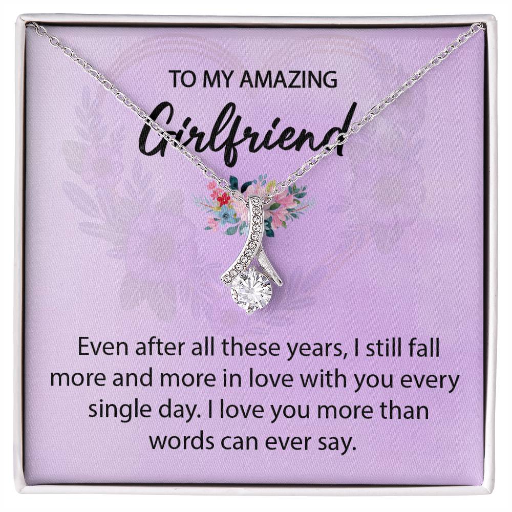 To My Girlfriend "I Love You" Necklace