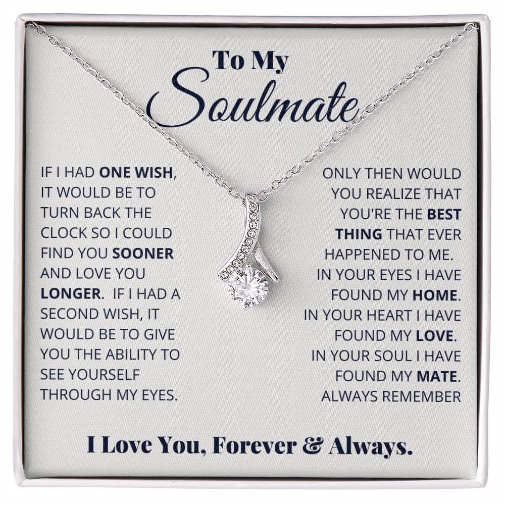 To My Soulmate "I Love You, Forever & Always" Necklace