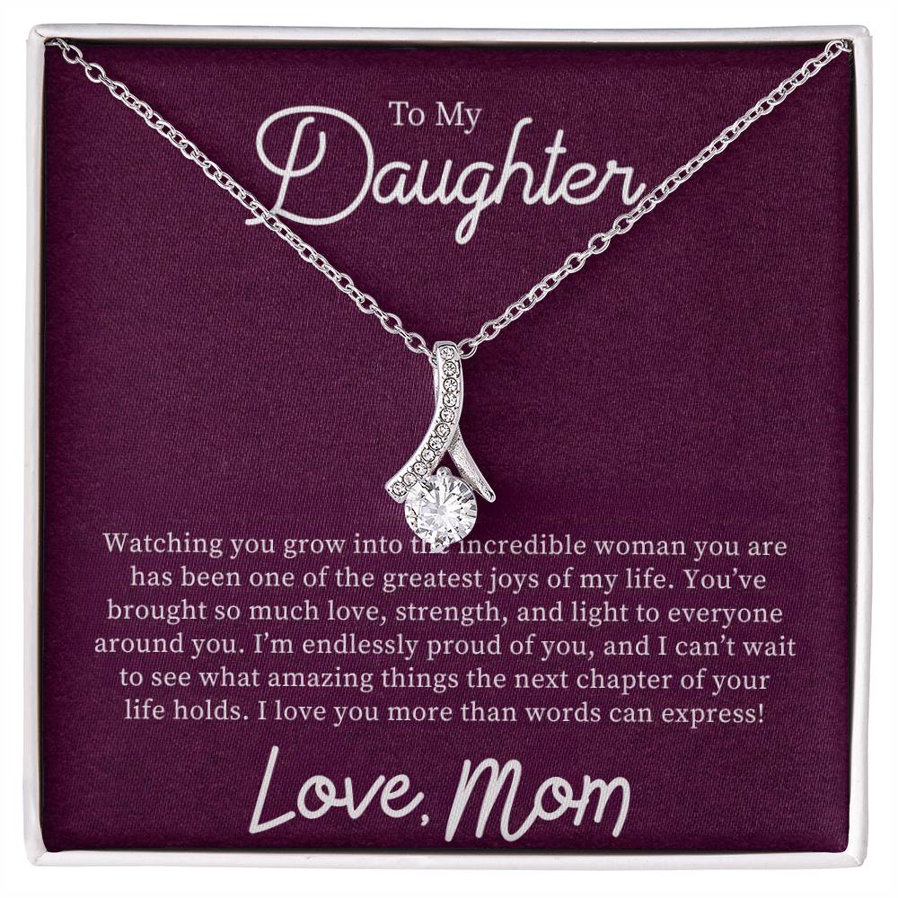 To My Daughter "I'm Endlessly Proud Of You" Necklace