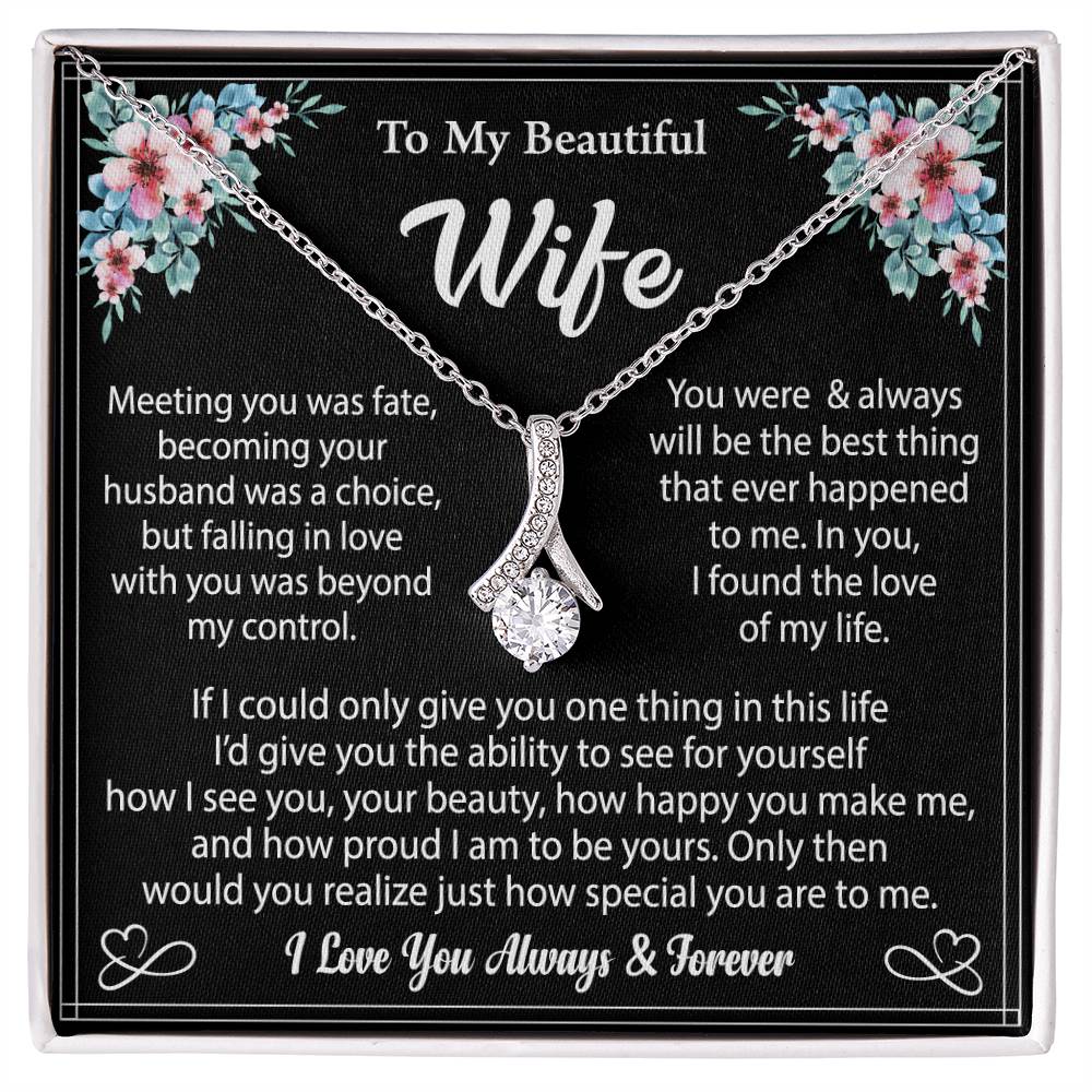 To My Wife "I Love You Always And Forever" Necklace