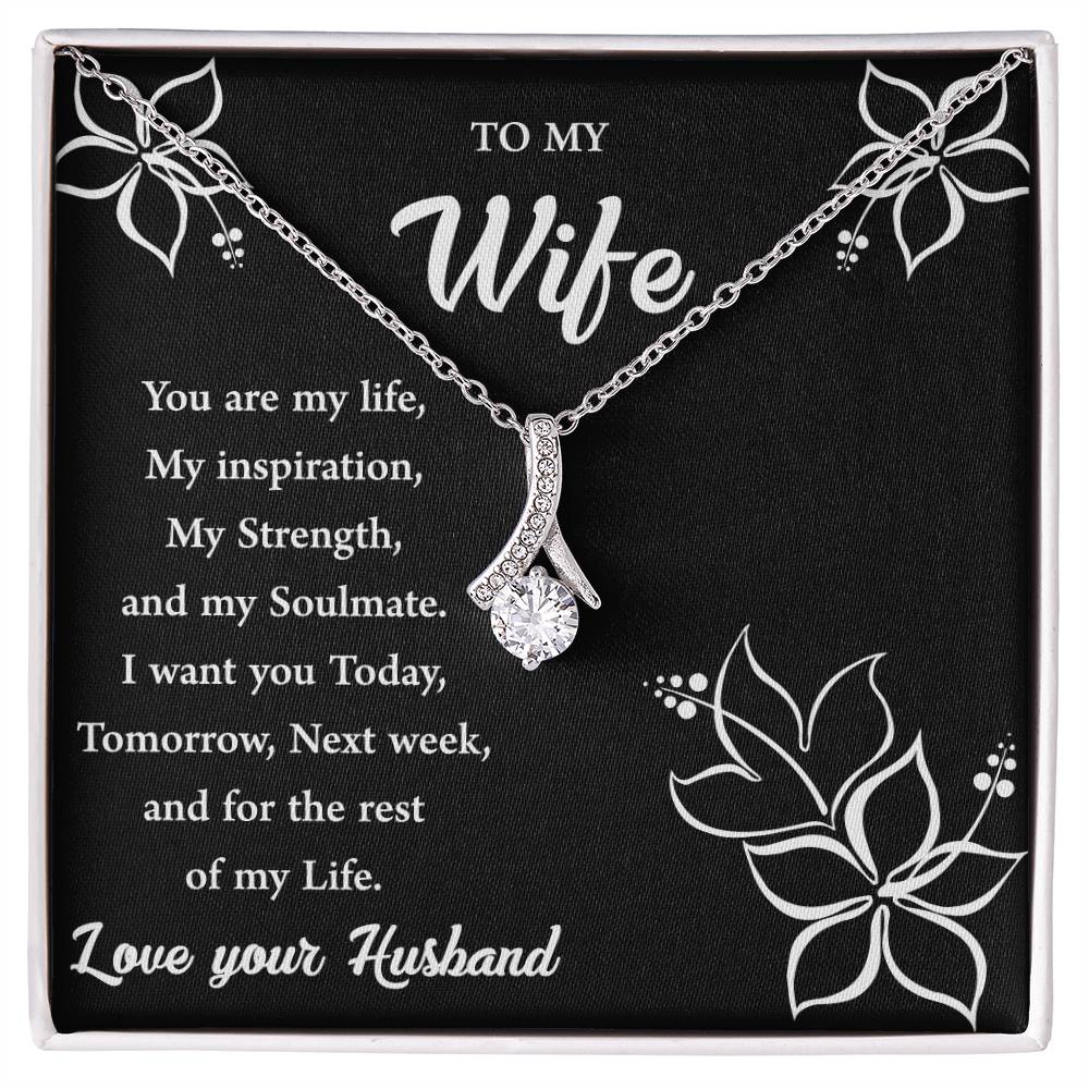 To My Wife "You Are My Strength" Necklace