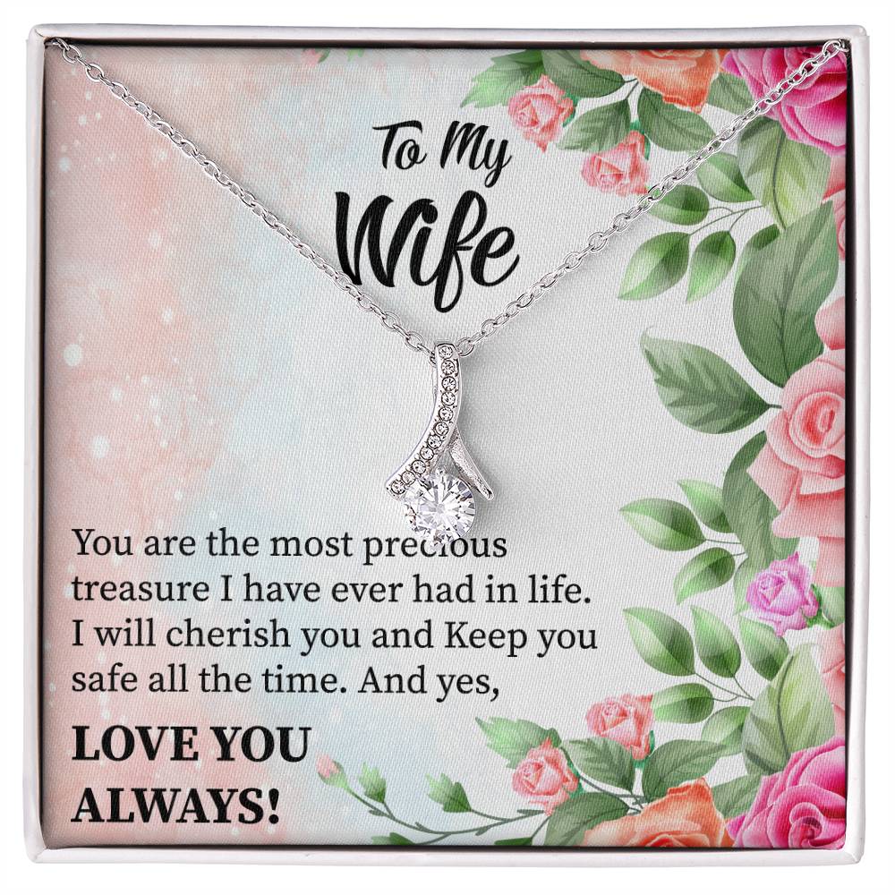 To My Wife "You Are The Most Precious Treasure" Necklace