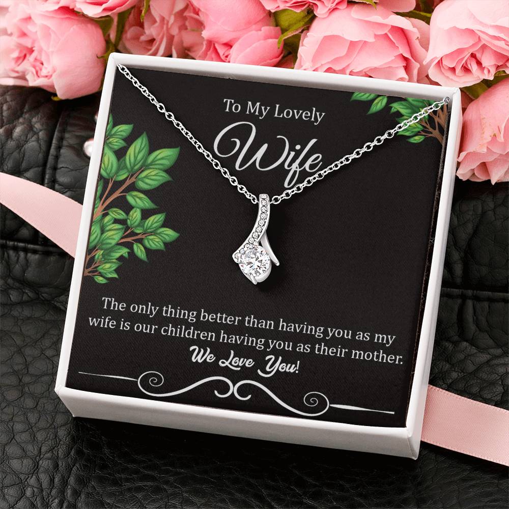 To My Lovely Wife "We Love You" Necklace