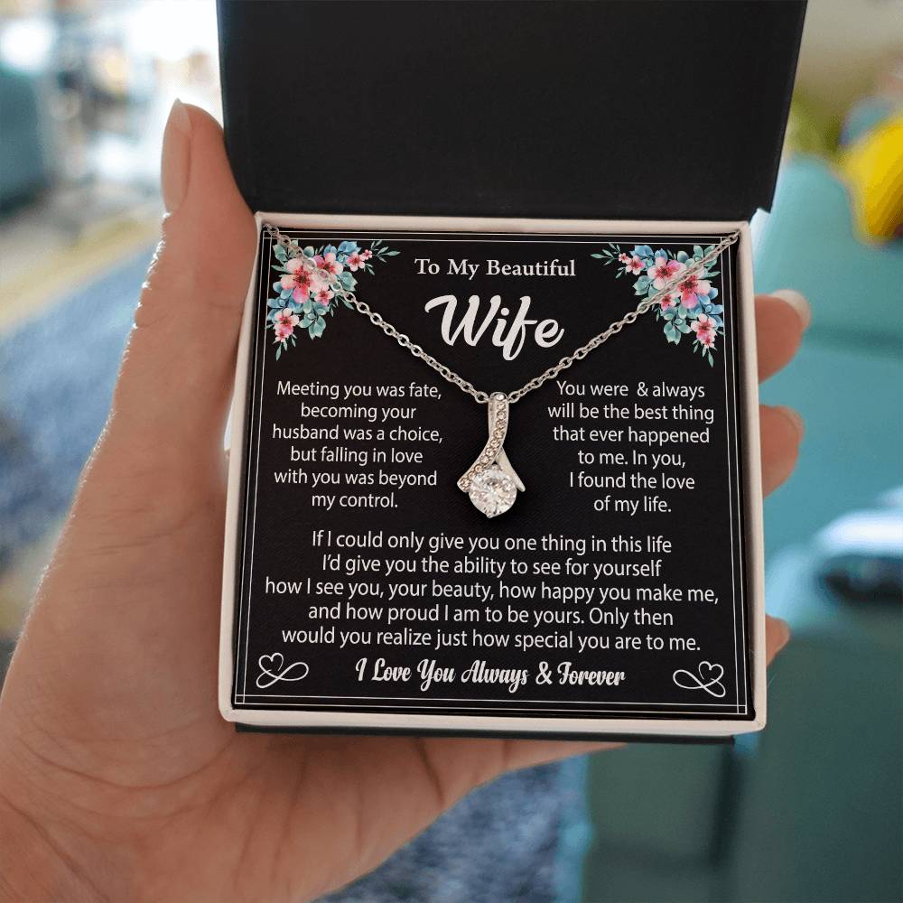 To My Wife "I Love You Always And Forever" Necklace