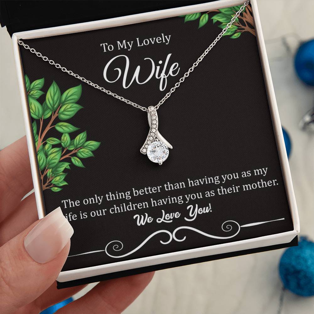 To My Lovely Wife "We Love You" Necklace