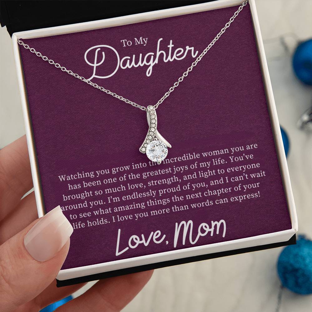 To My Daughter "I'm Endlessly Proud Of You" Necklace