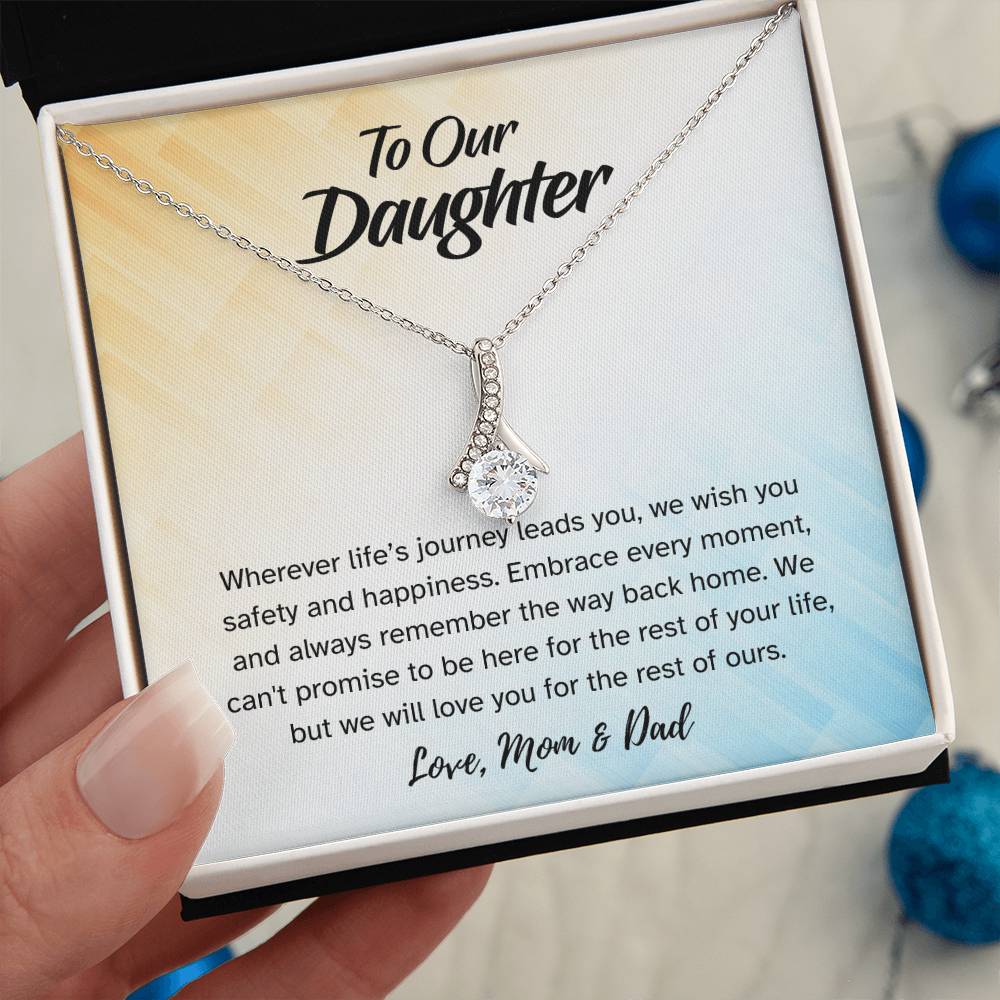 Gift For Daughter "We Wish You Happiness" Necklace