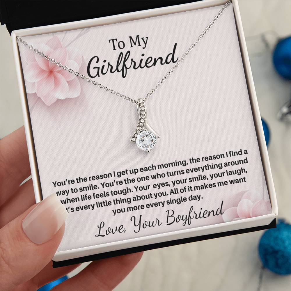 Gift For Girlfriend "You're The Reason" Necklace