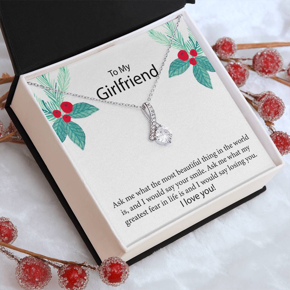 To My Girlfriend "The Most Beautiful Thing In The World" Necklace