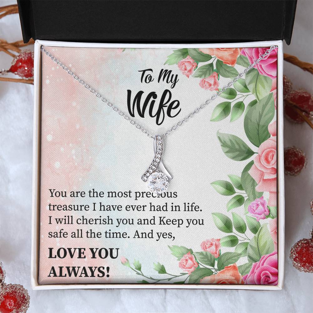 To My Wife "You Are The Most Precious Treasure" Necklace