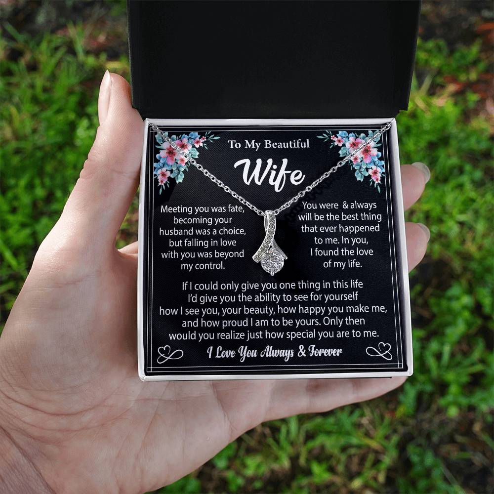 To My Wife "I Love You Always And Forever" Necklace