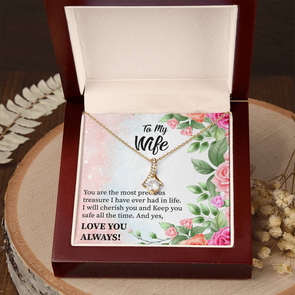 To My Wife "You Are The Most Precious Treasure" Necklace