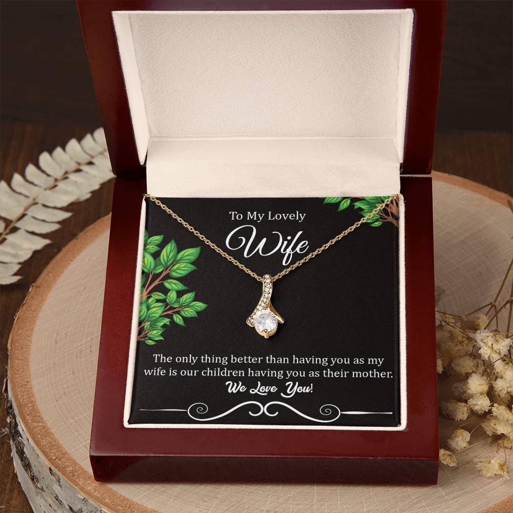 To My Lovely Wife "We Love You" Necklace