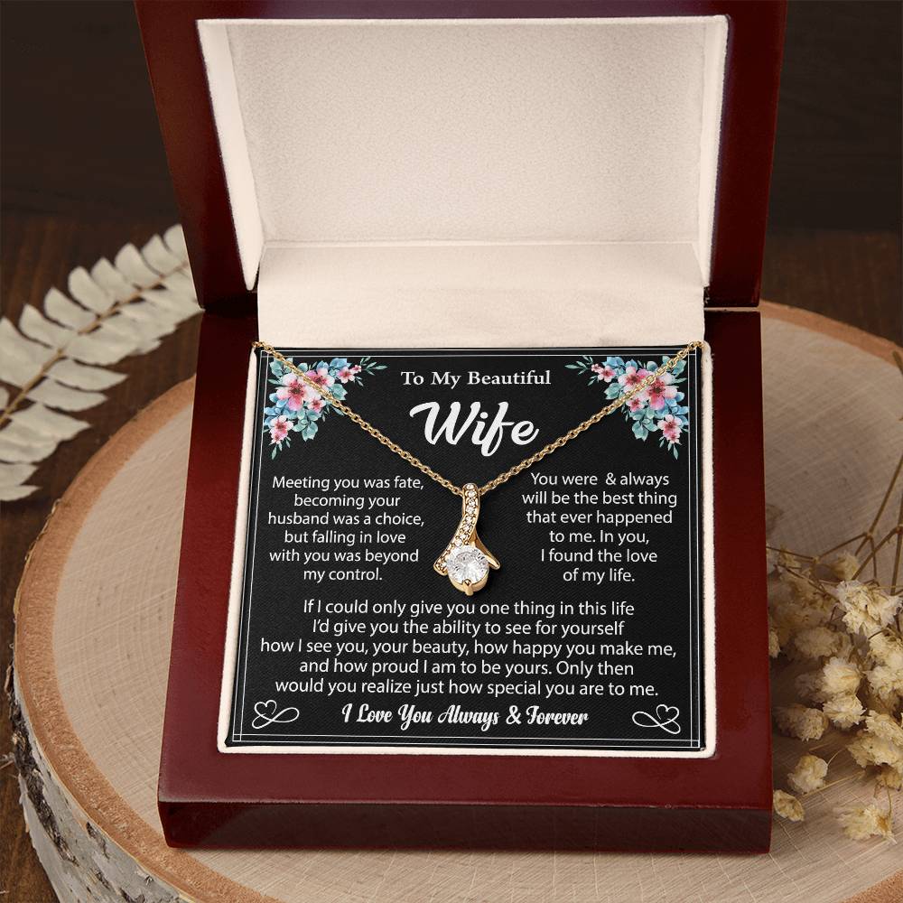 To My Wife "I Love You Always And Forever" Necklace