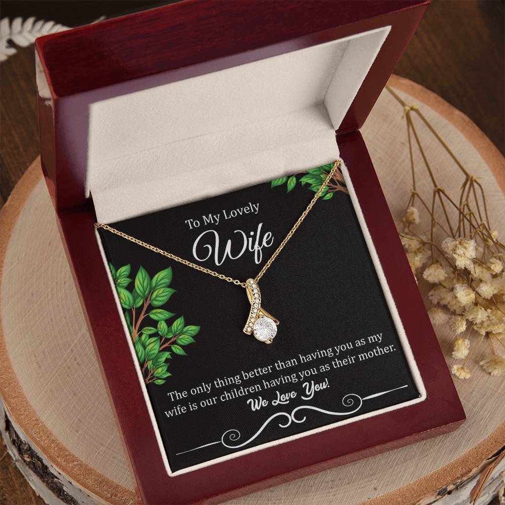 To My Lovely Wife "We Love You" Necklace